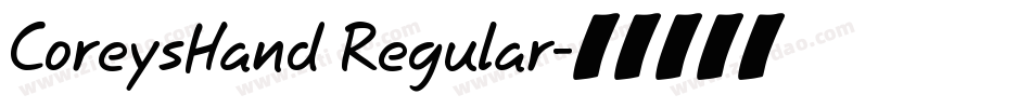 CoreysHand Regular字体转换